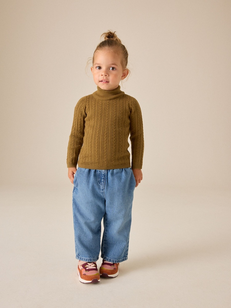 Olive Green Roll Neck Jumper (3mths-10yrs) - Image 2 of 9 Olive Green Roll Neck Jumper (3mths-10yrs) - Image 2 of 9