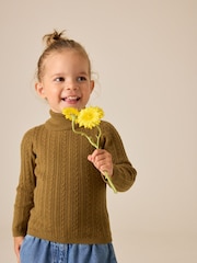 Olive Green Roll Neck Jumper (3mths-10yrs) - Image 3 of 9