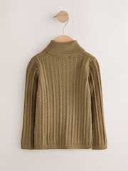 Olive Green Roll Neck Jumper (3mths-10yrs) - Image 7 of 9