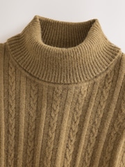 Olive Green Roll Neck Jumper (3mths-10yrs) - Image 8 of 9