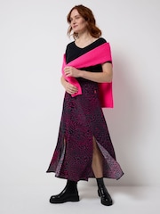 SCAMP & DUDE Leopard Ray Split Front Skirt - صورة 2 من 4