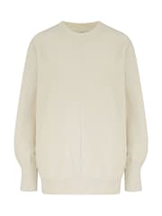 Pour Moi Cream The Cuddle Me Batwing Knit Jumper - Image 3 of 4