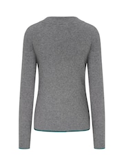 رمادي - Pour Moi The Go To Comfy Zip Front Jumper - Image 4 of 4