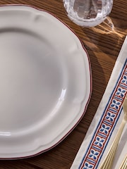 Laura Ashley Set of 4 Red/White Dinner Plate - Image 3 of 5