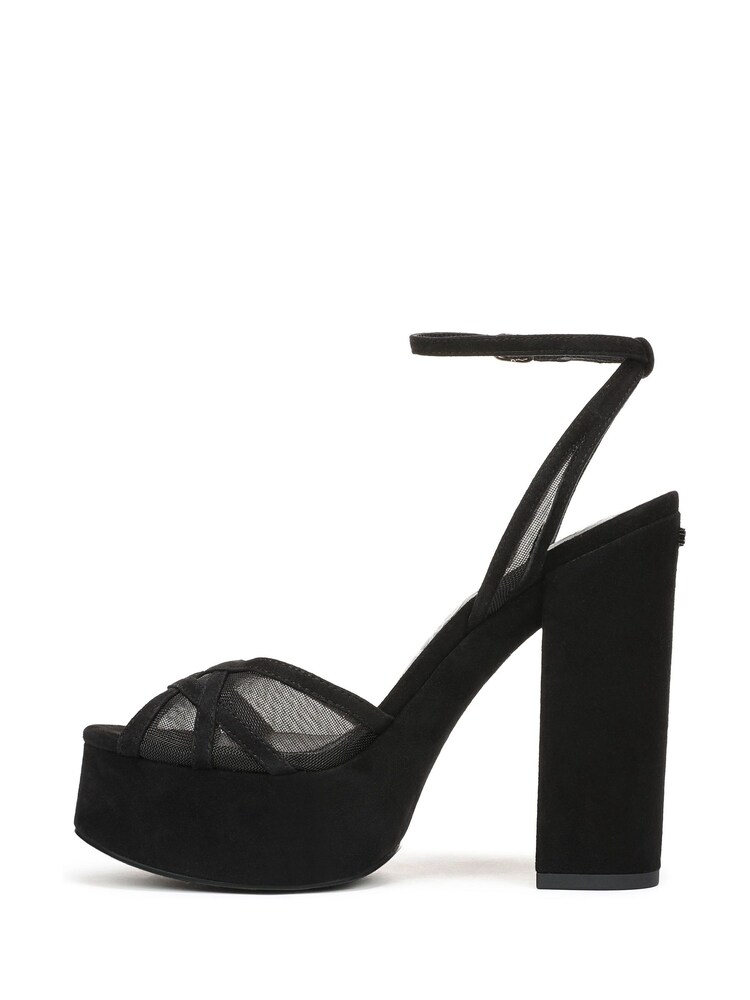 Sam Edelman Sandy Regular Fit Block Heel Black Strappy Shoes - Image 2 of 7