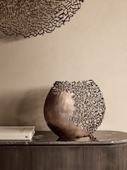 Libra Interiors Bronze Apo Coral Raw Bronze Ellipse Vase - Image 1 of 5