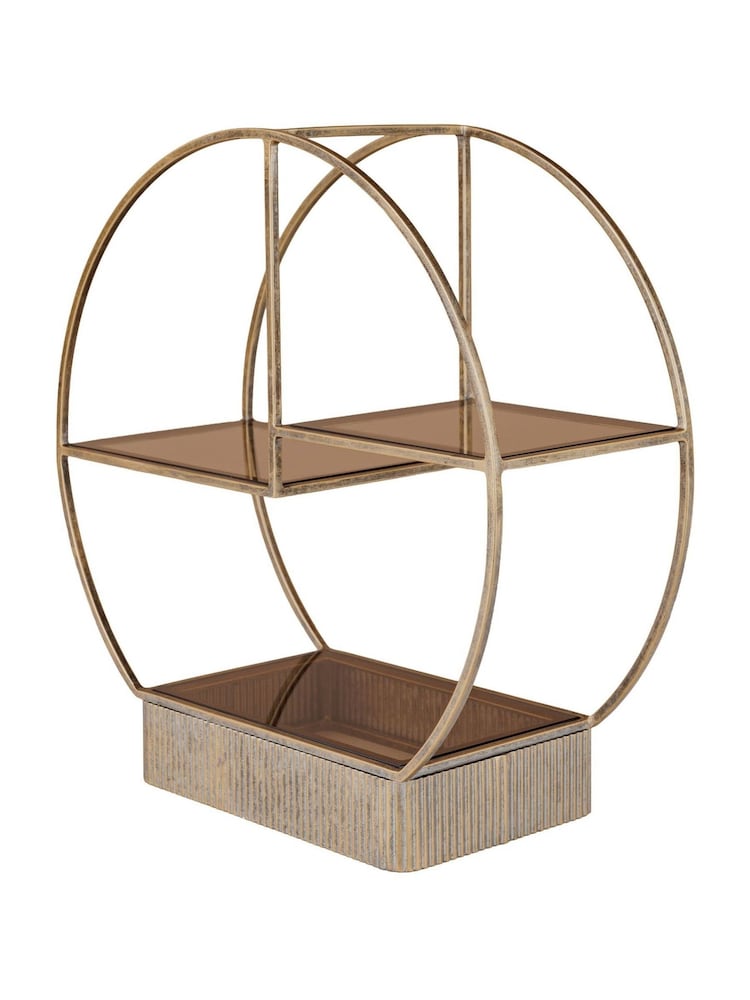 Libra Interiors Belvedere Aged Multi Tier Buffet Stand Small - 圖片 5，共 5