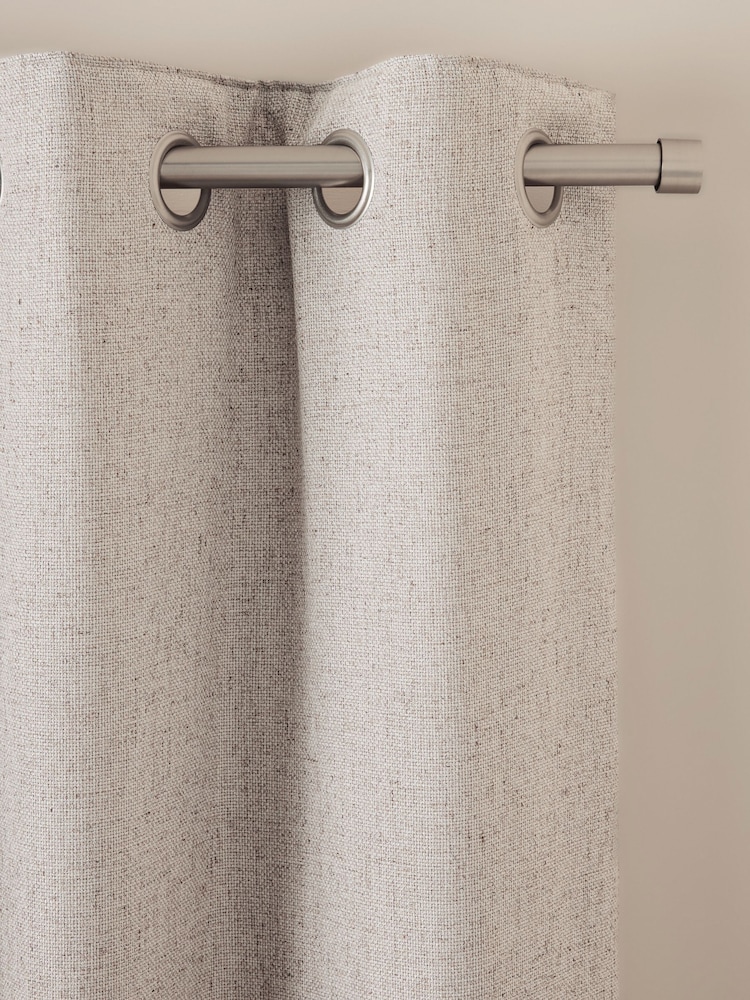 Natural Soft Weave Super Thermal Eyelet Door Curtain - Image 1 of 4