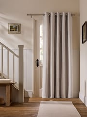 Natural Soft Weave Super Thermal Eyelet Door Curtain - Image 3 of 4