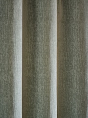 Sage Green Heavyweight Chenille Super Thermal Eyelet Door Curtain - Image 5 of 5