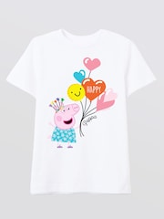 Brands In White Peppa Pig Happy Birthday T-Shirt - Image 1 of 3