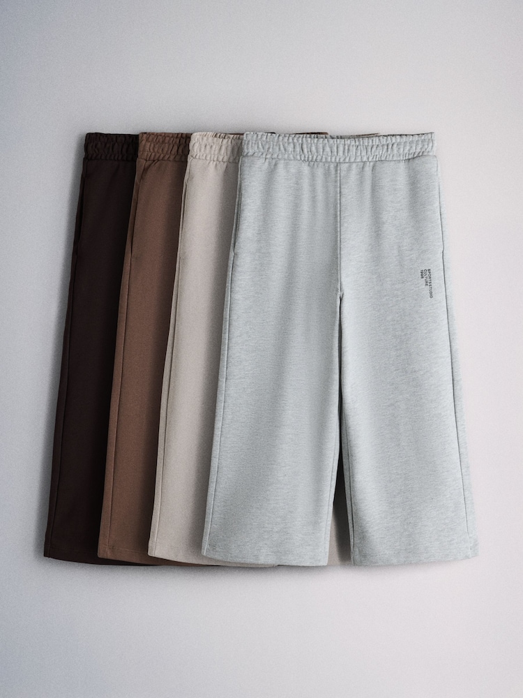 The Set 4 Pack Wide Leg Joggers Brown - Image 2 of 12 The Set 4 Pack Wide Leg Joggers Brown - Image 2 of 12