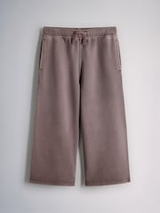 The Set 3 Piece Washed Heavyweight Jersey Crew Neck Short Sleeve T-Shirt and Joggers Set Purple - Image 10 of 13
