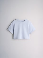 The Set 5 Pack Short Sleeve Oversized T-Shirts Red Stripe/Light Blue/White - Image 5 of 8