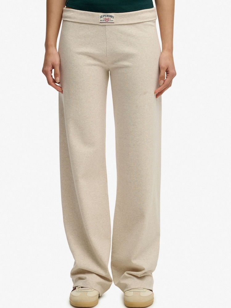 Superdry Natural Ath Ess Fold Over Joggers - Image 1 of 8