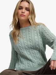 Superdry Mint Green Essentials Cable Jumper - Image 4 of 5