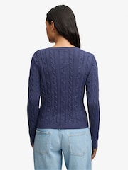 Superdry Blue Essentials Cable Jumper - Image 5 of 7