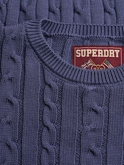 Superdry Blue Essentials Cable Jumper - Image 7 of 7