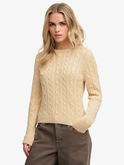 Superdry Yellow Essentials Cable Jumper - Image 1 of 7