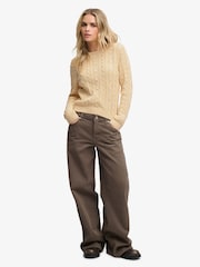 Superdry Yellow Essentials Cable Jumper - Image 3 of 7