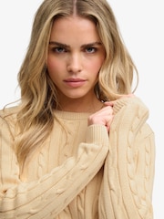 Superdry Yellow Essentials Cable Jumper - Image 5 of 7