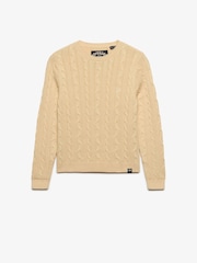Superdry Yellow Essentials Cable Jumper - Image 6 of 7