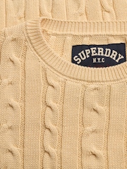 Superdry Yellow Essentials Cable Jumper - Image 7 of 7