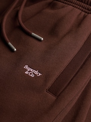 Superdry Brown Signature Emb Cuffed Joggers - Image 2 of 3