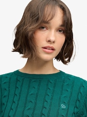 Superdry Green Essentials Cable Jumper - Image 3 of 7