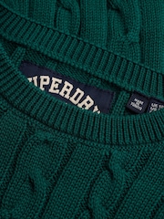 Superdry Green Essentials Cable Jumper - Image 6 of 7