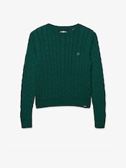 Superdry Green Essentials Cable Jumper - Image 7 of 7