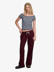 Superdry Red Athletic Embroidered Flare Jogger - Image 1 of 7