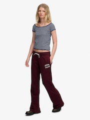 Superdry Red Athletic Embroidered Flare Jogger - Image 2 of 7