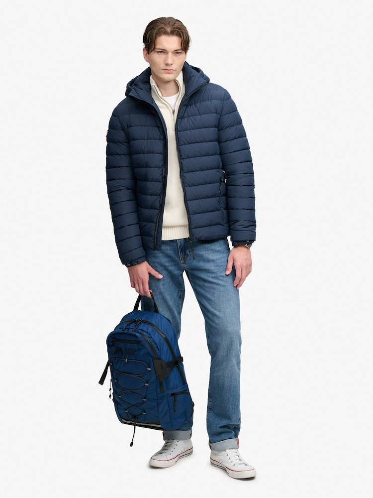 Superdry Blue Outdoor Logo Backpack - Image 1 of 7 Superdry Blue Outdoor Logo Backpack - Image 1 of 7