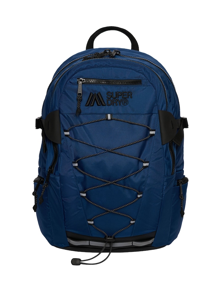 Superdry Blue Outdoor Logo Backpack - Image 2 of 7 Superdry Blue Outdoor Logo Backpack - Image 2 of 7