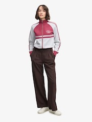 Superdry Brown Mid Rise Pinstripe Trousers - Image 1 of 7