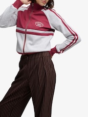 Superdry Brown Mid Rise Pinstripe Trousers - Image 3 of 7
