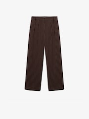 Superdry Brown Mid Rise Pinstripe Trousers - Image 6 of 7