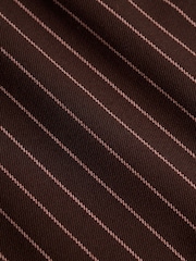 Superdry Brown Mid Rise Pinstripe Trousers - Image 7 of 7