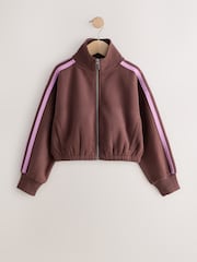 Brown/Pink Zip Through Sweatshirt (3-16yrs) - Image 5 of 8
