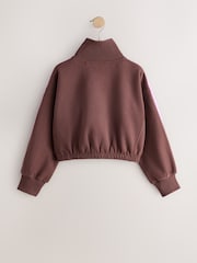 Brown/Pink Zip Through Sweatshirt (3-16yrs) - Image 6 of 8