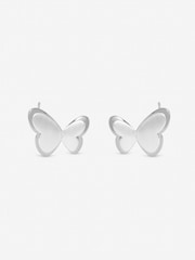Simply Silver 925 Sterling Silver Satin Butterfly Earrings - Image 1 of 1
