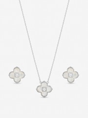 طقم بتصميم ورقة البرسيم مزيّن باللؤلؤ من Inicio - صندوق هدايا - Image 1 of 2