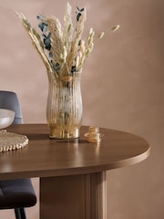 Birlea Walnut Axel Oval Fluted Dining Table With 4 Chairs - Image 3 of 5