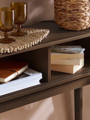 Birlea Walnut Axel Oak Effect Fluted Console Table - Image 4 of 9