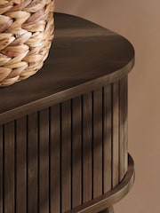 Birlea Walnut Axel Oak Effect Fluted Console Table - Image 5 of 9