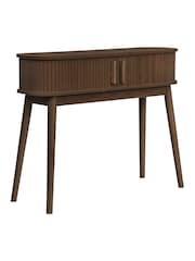 Birlea Walnut Axel Oak Effect Fluted Console Table - Image 8 of 9