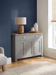 Birlea Grey Highgate 3 Door 2 Drawer Sideboard - Image 1 of 6