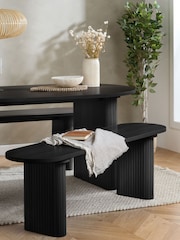 Birlea Black Axel Dining Bench - Image 1 of 4
