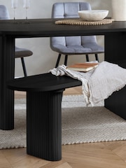 Birlea Black Axel Dining Bench - Image 2 of 4